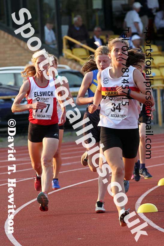 1500 metres, 2021 North East Grand Prix 5, Monkton, Wednesday, July 21st. Photo: David T. Hewitson/Sports for All Pics